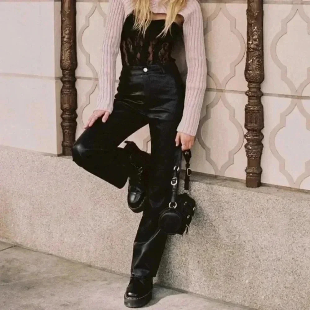 PRINCESS POLLY Black Macey Leather Pants - Picture 2 of 9